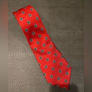 POLO by Ralph Lauren Red Print Vintage Tie
